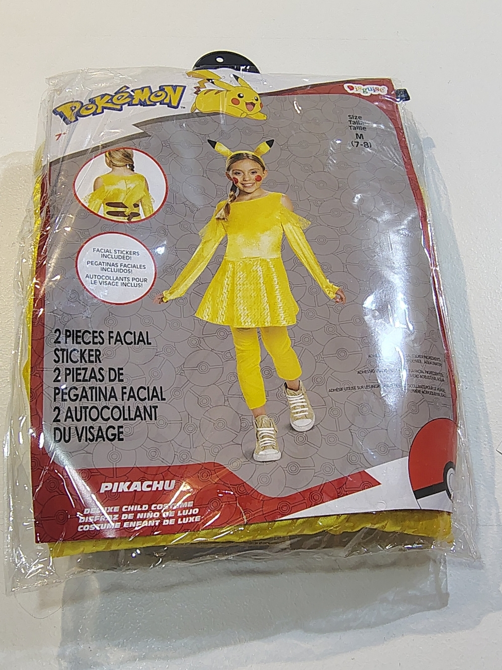 Disguise Yellow Pikachu-Inspired Girls Costume Set with Ear Headband - Picture 2 of 8